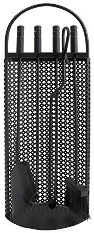 Imex El Zorro 10010 kaminset, antikt utseende, 68 x 23 x 14 cm, svart