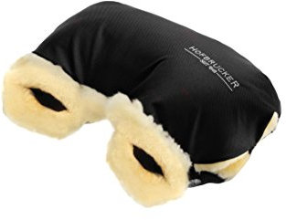 Hofbrucker Handwärmer, Handmuff aus echtem Lammfell für Kinderwagen, Buggy, Sportwagen, warme Handschuhe, wasserabweisend, windabweisend, Farbe: schwarz