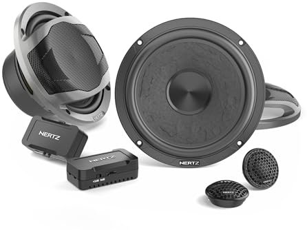 Hertz CK 165 L - Sistema audio a 2 vie da 165 mm con woofer a profilo slim, tweeter a cupola da 26 mm, crossover passivo e griglie incluse, progettato per installazioni a spazio ridotto, 300W max