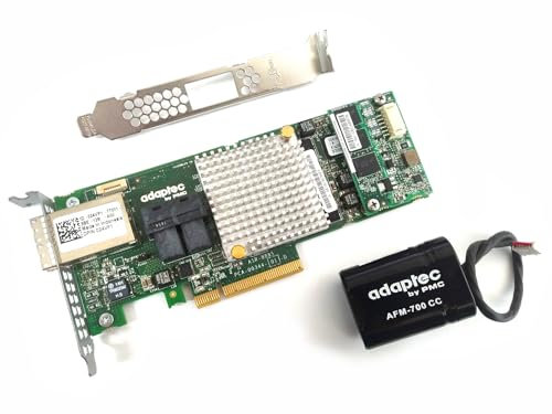 Adaptec ASR-8885 12GB/s HBA Raid Controller Kit w/Cache Daughterboard + Battery Backup Unit.