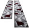 oKu-Tex Teppich | Webteppich | fürs Schlafzimmer | Bettumrandung 3er Set | Rot Modern | geometrisches Design | Öko-Tex 100 |2 mal 67 x 140 cm, 1 mal 67 x 340 cm, 30161rot067620