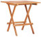 QZZCED Klappbarer Bistrotisch 60 x 60 x 65 cm Teak Massiv, Patio Tisch Balkon Esstisch Garten Lounge Tisch Outdoor Tisch für Gärten, Terrassen, Balkone