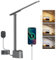 Honeywell LED Desk Lamp with USB Charging Ports, H01 Stepless Dimmable Eye Caring Sunturalux Desk Light for Office Home, Foldable Table Lamp for Bedroom Nightstand College Dorm Lamp (Gray)