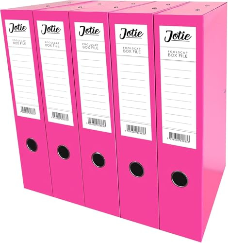 Box File with Lock Spring Ring Pull & Catch Glossy Finish 75mm Spine Ideal Document Organiser for Office School Paperwork Storage Foolscap Box Files