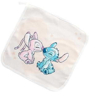 Disney Baby Stitch Toallitas Lavables - Pack de 4 toallitas para bebé - Ultrasuaves para cuerpo, manos y cara - Lavables a 40 °C - Reutilizables y multiusos - Producto oficial