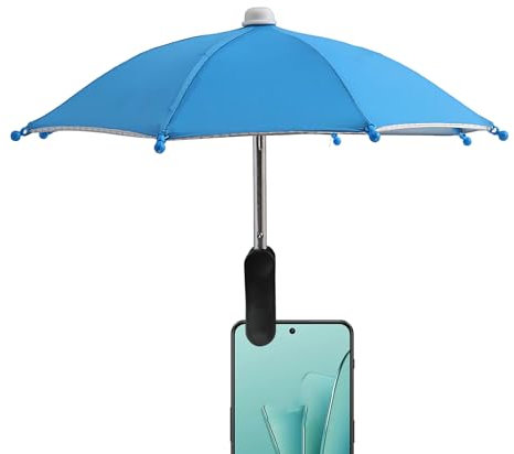 Phone Umbrella for Sun, Adjustable Phone Umbrella with Clip, UV Protection Cellphone Sun Shade, Clip Up Creative Phones Sunshades, Cellphone Accessories