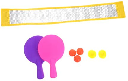 WOONEKY Mini Portable Table Tennis Set for Kids Indoor 2 Rackets and Net Lightweight Easy to Carry for Family Fun and Tabletop Games