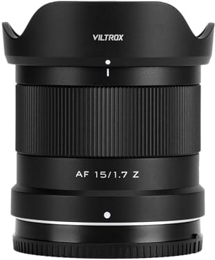 VILTROX 15mm F1.7 Z, AF 15mm f1.7 Gran Apertura Enfoque Automático Objetivo para Nikon Montura Z, APS-C Compatible con Nikon Z6 Z6Ⅱ Z7 Z7Ⅱ ZFC Z30 Z8 Z9 ZF Z50 Z6III