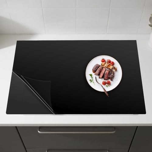 ANTREATU Induction Hob Protector Mat with Magnetic Adhesion 90x54cm Silicone Induction Hob Cover - Heat Resistant, Anti Slip Cooktop Scratch Protector Multifunctional Silicone Mats for Kitchen Stove