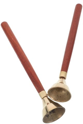 Hoement Orff Musikinstrumentset för Förskola Pojke Flicka med Metallklocka och Trähandtag Klar Ljudkvalitet Lätt att Hålla Hållbar för Musikundervisning och Gruppaktiviteter