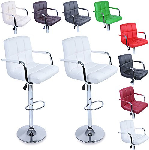 TRESKO® 2er Set Barhocker mit Armlehnen Lehne Barstuhl Hocker Tresenhocker