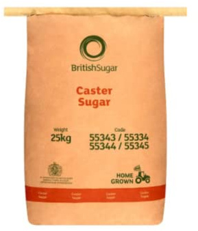 British Sugar Caster Sugar 25kg – Fine Granulated caster sugar for Baking, Desserts & Professional Kitchens | Premium Bulk Bag