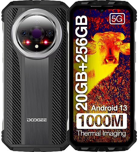 DOOGEE V31 GT 5G Outdoor Handy Ohne Vertrag 2024 Android 13, 20GB+256GB, Wärmebildkamera, Smartphone 6.58” FHD + 120Hz, 10800mAh Akku/66W, 50MP-Dreifachkamera/24MP Nachtsicht, NFC/OTG/WI-FI 6