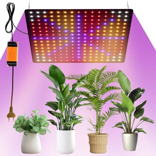 OROMYO Lampe pour Plantes D'intérieur 225 LEDs 1000W Lampe de Croissance Spectre Complet con 4 Crochet Lampe de Croissance LED pour Plantes de Serre, Légumes, Fleurs (Rosso+Blu+Bianco+Arancione)