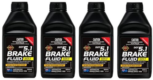 Penrite Oil DOT 5.1 Brake Fluid, Non-Silicone Brake Fluid, suitable for ESP, 500 ml X4
