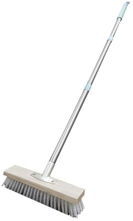 Bodenbürste | Reinigungsbürste | steife Borsten Schrubber Schrubber Schrubber Edelstahl Fliesen Boden Schrubber Bürste Langer Griff Schrubber Heavy Duty Schrubber für Böden Badezimmer