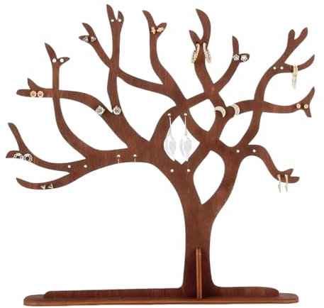 jopiuieo Porte Boucle d'oreille Arbre À Bijoux en Bois- Porte Boucles d'oreilles Présentoir, Support De Boucle d'oreille De Collier d'arbre À Bijoux, Support De Présentoir De Bijoux pour Les Femmes