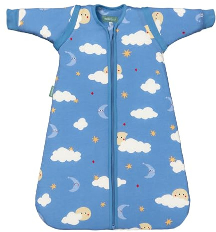 molis&co - Sacco Nanna 1 TOG - Sacco nanna maniche staccabili - Primaverile e autunno - Sacco Nanna per Neonato da 6-12 mesi - 100% Cotone (Certificato Oeko-Tex) - Leggermente Imbotito - Good Night