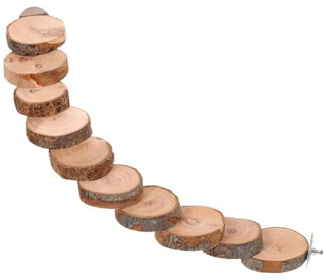 SUPVOX Escalera de Madera para Jaula de Pájaros y Loros, Accesorio Práctico y Conveniente para Trepar y Jugar en Jaulas Pequeñas