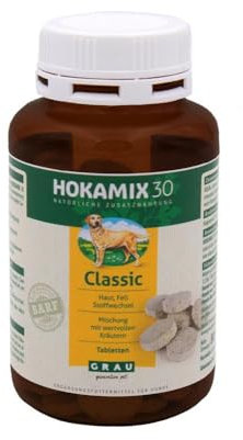 GRAU - l'originale - HOKAMIX30 Classic compresse, miscela completa di erbe per cani in compresse, confezione da 1 (1 x 80 pezzi), alimento complementare per cani