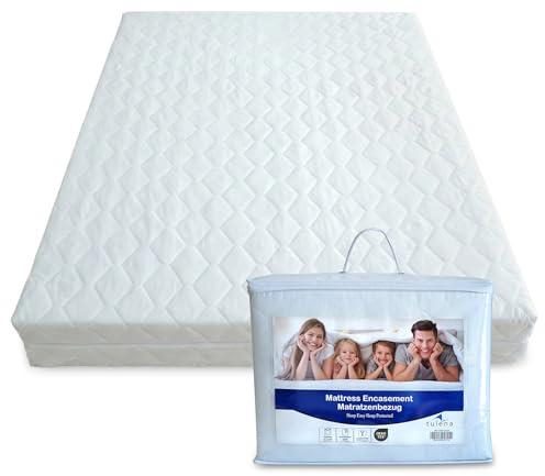 TULENA Matratzenbezug 180x200 cm, mit Reißverschluss, gesteppt, 26–28 cm