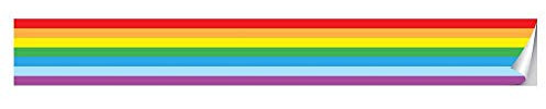 Bordi per carta da parati Arcobaleno della stanza dei bambini Bordo decorativo adesivo per pareti autoadesiva cucina bagno Wall Decor 10X300CM