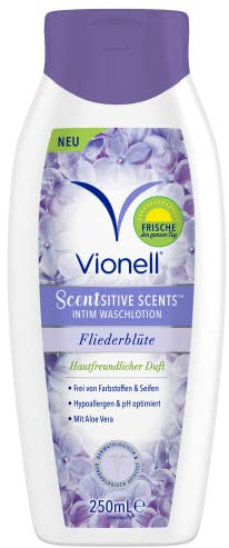 Vionell Intimwaschlotion Frauen Scentsitive Scents, Daily Feminine, Für Sensible Haut, Mit Aloe Vera, Ganztägige Frische, Hypoallergen, Fliederblüte Duft, 250 ml