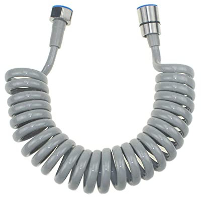 Tuyau de douche flexible en ABS - Flexible et télescopique - Pour eau, sanitaire, WC - Bidet - Pulvérisateur - 3 m