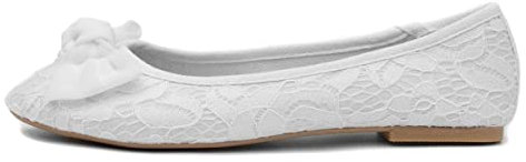 Lilley Gigi Womens White Lace Ballerina - Size 3 UK - White