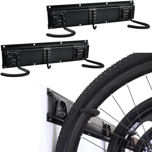 OctBird Garage Bike Hooks 8 Piece Set,Bike Rack Wall Mount, Bicycle Wall Hook,Bicycle Hooks for Wall Hanging,Bicycle Hangers for Garage Wall,Hook Specifications: 40 x 100 x 60 mm (black)
