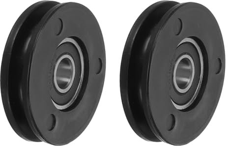 PATIKIL Universal Bearing Pulley Wheel 50mm/2, 2 Pack Nylon Bearing Pulley Wheel Lifting Bearing Wheel Replace for Gym Equipment Part Cable Machine