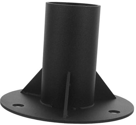 Mipcase plaque de montage de boîte aux lettres Poteau de clôture Base pour boîte aux lettres Support de clôture base de la boîte aux lettres support de bride de main-d'œuvre acier Black