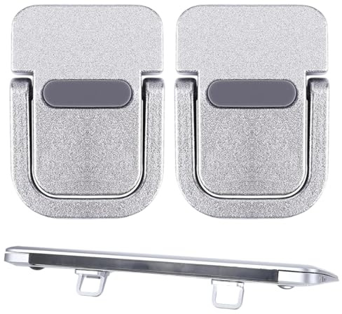 BEPSYOM 1 Paio Mini Supporto Laptop Portatile per Tastiera Rialzo Scrivania Pieghevole Invisibile Autoadesivo per Computer Compatibile con Tutti i Laptop (Argento)