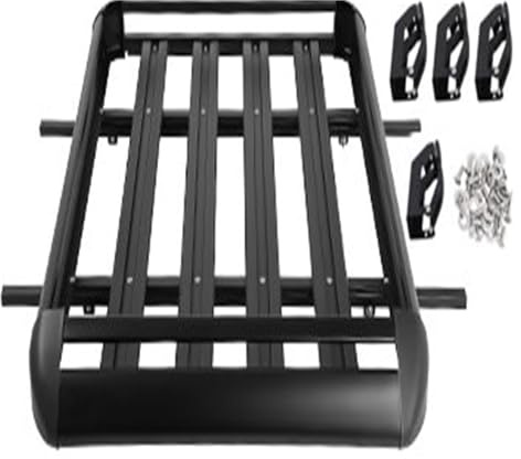 Barres Toit – Tente Chargement Bagages 100KG Barres Transversales Porte-Ski Porte-vélo Remorque À Billes Camping-Car Charge Universelle sur Le Toit Voiture Rails