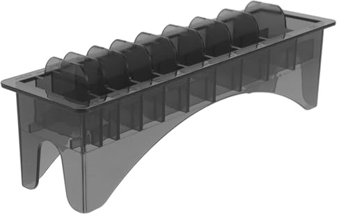 VINTORKY Clipper Comb Holder with 10 Slots Plastic Storage Box Rectangular for Hair Clipper Combs Suitable for Salon and Home Use
