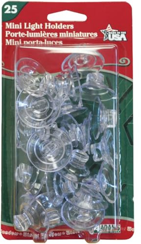 Adams Christmas 7501-00-1040 Mini Light Holder, 25-Pack