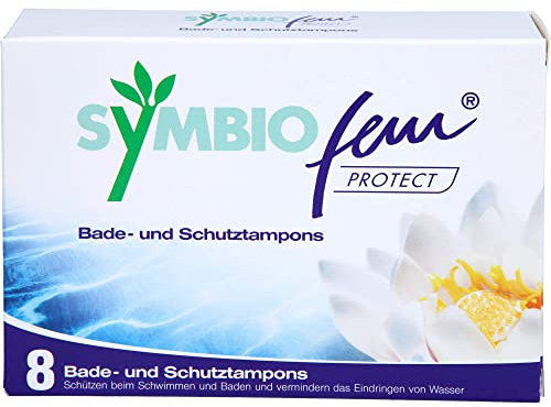 Symbiofem protect Badetampons - leicht einführbare Tampons zum Schwimmen und Baden - mit reinem Vaseline-Öl - verringern das Eindringen von Wasser - 8 Stück