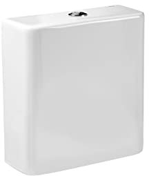 Roca A341784000 - Cisterna doble descarga sin tapa (una pieza) 4,5/3 lts, alimentación inferior, colección Dama, color blanco