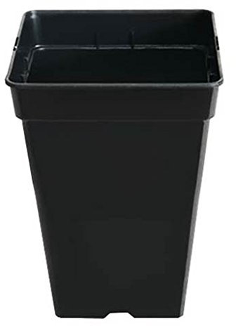 Pack de 10 pots de fleurs carré en plastique noir de 7L – 20 x 20 x 27,5 cm
