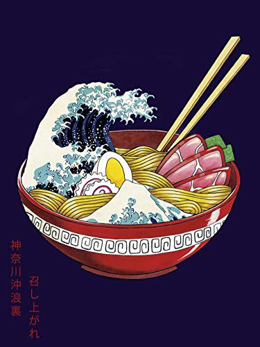 Close Up Kunstdruck/Mini-Poster - Great Wave Ramen Bowl - Premium Art Print - Hochformat 30 x 40 cm