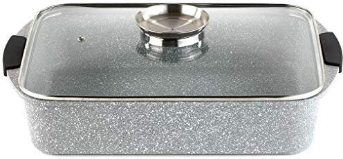 Q.B. LSGX40QB101 Lasagnera con Coperchio, Alluminio Alimentare pressofuso