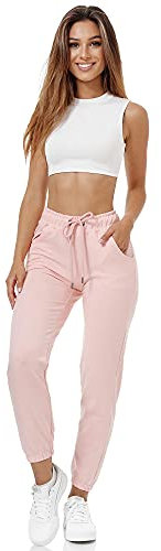 Tazzio F300 Pantalon de jogging pour femme Coupe droite Pantalon de sport Jogging Sport Loisirs, Rose, S