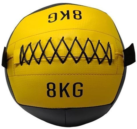 DONATIF Palla medica fitness 8 Kg wall ball Multifunzione, Palla medica 8 kg in Ecopelle, Gym ball palle mediche crossfit