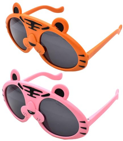 FYJCXCMP Panda Kids Sunglasses, Kinder Sonnenbrillen, 2 Stüch UV Protection Baby Sunglasses,Kinder Sonnenbrillen für Kleinkinder, Mädchen, Jungen, Strandparty, für Reisen und Outdoor-Sportarten