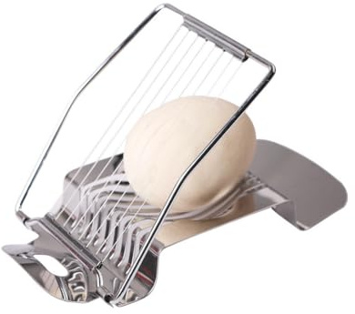 Cortador de huevos de acero inoxidable,cortador de huevos cocidos para cortar huevos duros de metal, Cortador de Ccáscara de Huevo, Divisores Abridor de Huevo, Egg Slicer Cutter para Huevos Duros