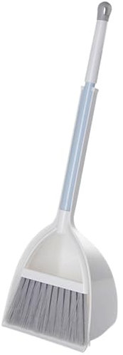 Juego de recogedor, combinación de mango de escoba y recogedor para el hogar, cocina, habitación, tareas domésticas, limpieza, artesanía (blanco), cepillo de limpieza (blanco, talla única)