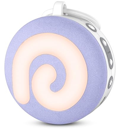 Dreamegg Macchina Rumore Bianco, D11 Portatile Rumore Bianco Neonato con Luce Notturna, 11 Suoni Rilassanti per Dormire, Viaggi, Asili Nido, USB Ricaricabile, Continua o Temporizzata,Violet