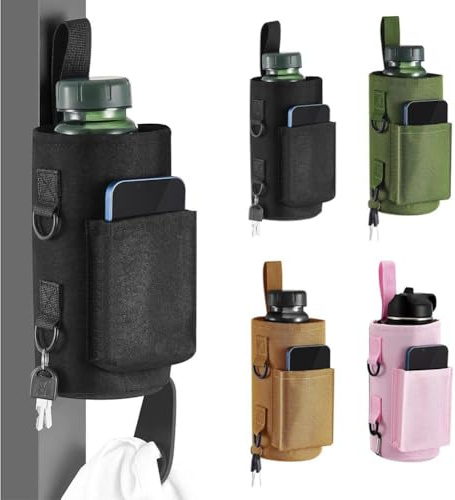 FROVOL Bolso utilitario magnético 2 en 1 para hombres y mujeres, pequeña bolsa portátil 3 veces más fuerte con botella de agua magnética para el gimnasio, antideslizante, bolso cruzado magnético para
