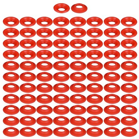 EJUFNS 90 Pieces Of Red Silicone Sealing Ring, Bottle Cap Sealing Accessories, Wine Leak-Proof Stopper, Suitable For Swinging Flip Bottles.