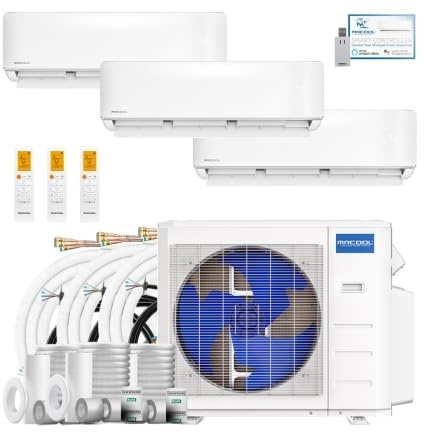 MrCool DIY Multi Zone Mini Split 18k BTU 3 Zone Ductless AC & Heat Pump 6K+6K+6K - 5th Generation - R454B